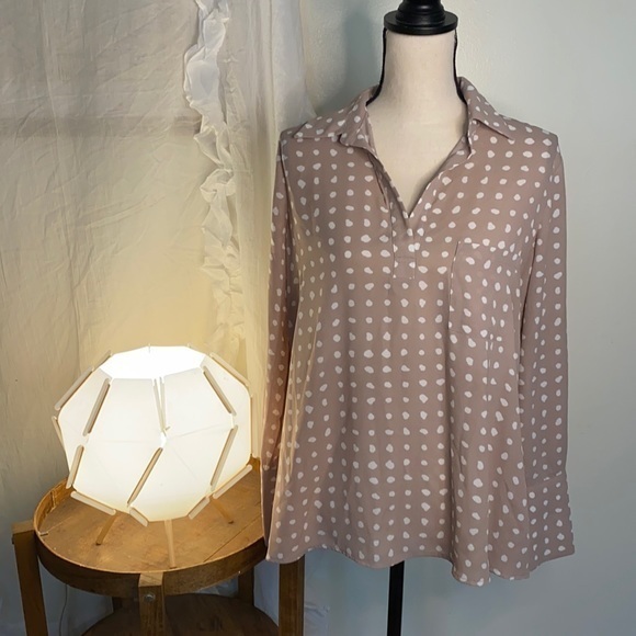 Pleione Tops - Pleione Long Sleeve Collared Pullover Top Size‎ S